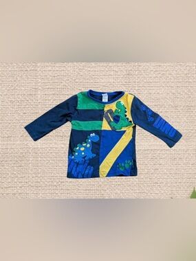 Little Tikes Dinosaur Long Sleeve Shirt – Colorblock, 12–18M